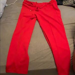 Red dress pants